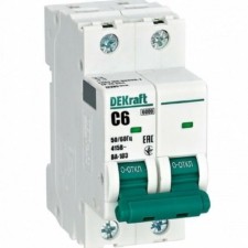 Выключатель автоматический модульный 2п C 6А 6кА ВА-103 Dekraft 12285DEK