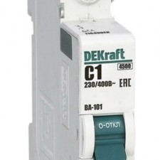 Выключатель автоматический модульный 1п C 1А 4.5кА ВА-101 Dekraft 11049DEK