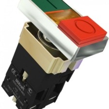 Переключатель на 2 положения I-O PPBB ПЕ-22 d22мм 220В неон зел./красн. Dekraft 25062DEK