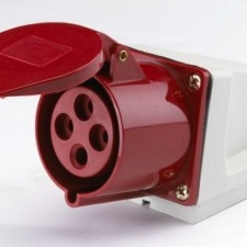 Розетка стационарная ОП 124 32А 3P+PE 380В IP44 РС-102 Dekraft 26032DEK