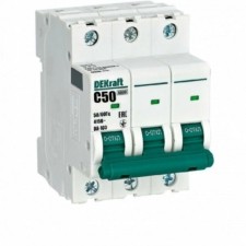 Выключатель автоматический модульный 3п C 50А 6кА ВА-103 Dekraft 12310DEK