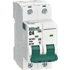 Выключатель автоматический модульный 2п C 4А 6кА ВА-103 Dekraft 12283DEK