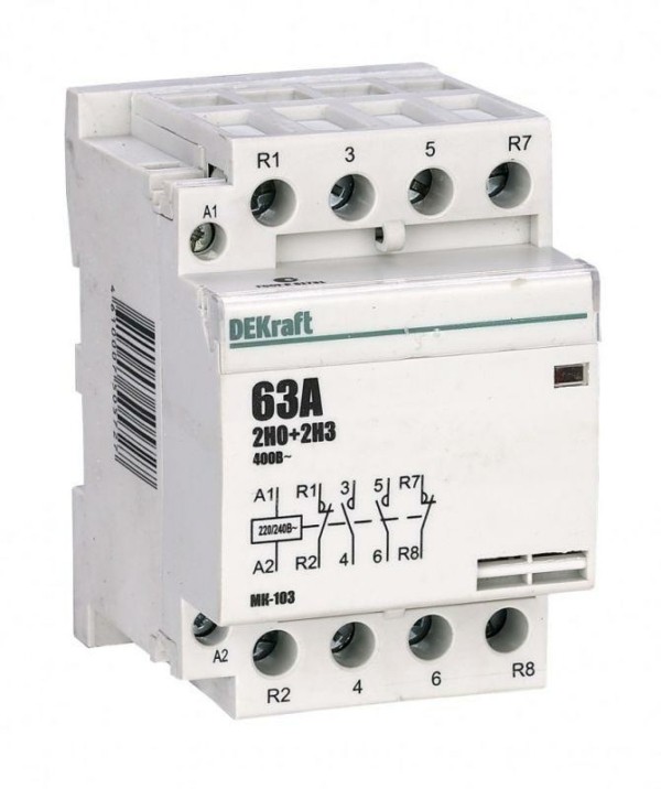Контактор модульный МК-103 2НО+2НЗ 63А 230В Dekraft 18090DEK