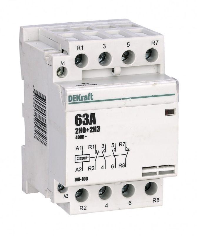Контактор модульный МК-103 2НО+2НЗ 63А 230В Dekraft 18090DEK