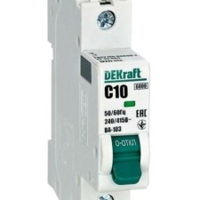 Выключатель автоматический модульный 1п C 10А 6кА ВА-103 Dekraft 12271DEK