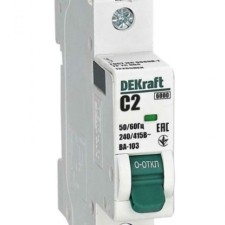 Выключатель автоматический модульный 1п C 2А ВА-103 Dekraft 12265DEK
