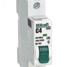 Выключатель автоматический модульный 1п C 4А 6кА ВА-103 Dekraft 12267DEK