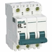 Выключатель автоматический модульный 3п C 3А 4.5кА ВА-101 Dekraft 11075DEK