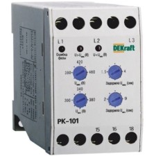 Реле контроля фаз 380В тип01 серии РК-101 Dekraft 23300DEK
