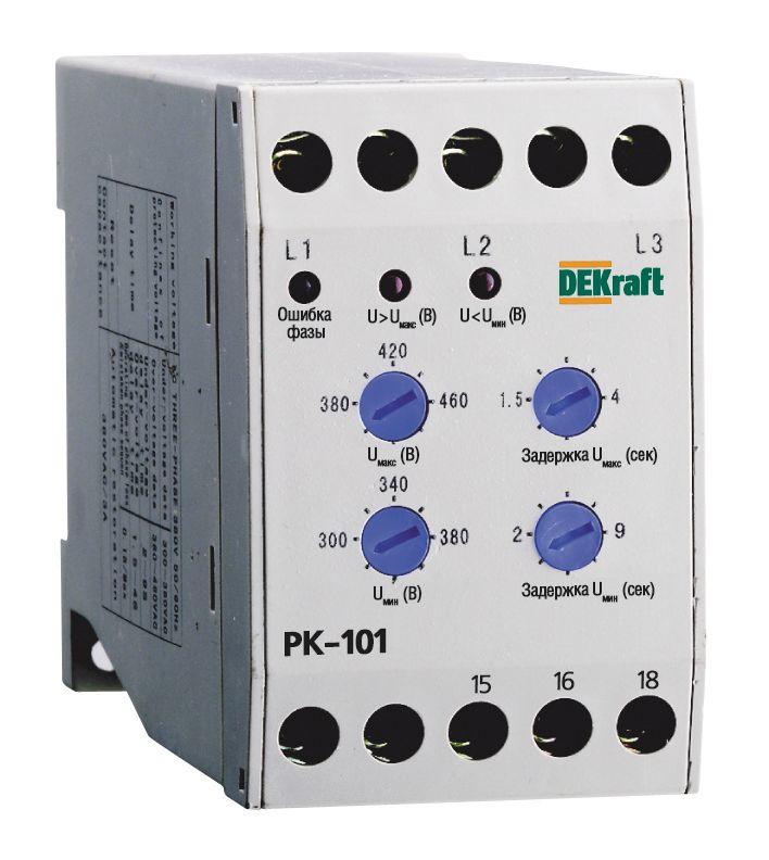 Реле контроля фаз 380В тип01 серии РК-101 Dekraft 23300DEK