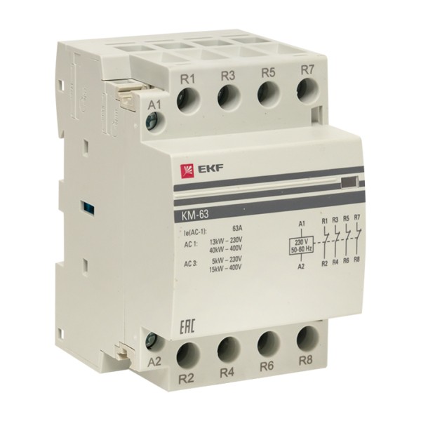Контактор модульный КМ 63А 4NC (3 мод,) EKF PROxima