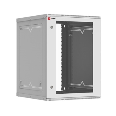 Шкаф телекоммуникационный настенный разборный 15U (600х650) дверь стекло, Astra серия EKF PROxima
