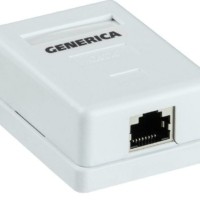 Розетка ПК 1-м ОП RJ45 кат.5E FTP GENERICA ITK CS2-1C5EF-12-G
