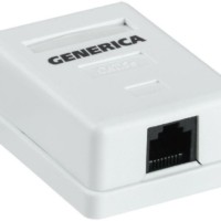 Розетка ПК 1-м ОП RJ45 кат.5E UTP GENERICA ITK CS2-1C5EU-12-G