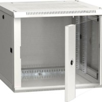 Шкаф 19дюйм LINEA W 9U 600х600мм настен. стекл. дверь RAL7035 ITK LWR3-09U66-GF