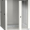 Шкаф 19 дюйм LINEA W 12U 600х600мм настен. стекл. дверь RAL7035 ITK LWR3-12U66-GF