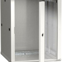 Шкаф 19 дюйм LINEA W 12U 600х600мм настен. стекл. дверь RAL7035 ITK LWR3-12U66-GF