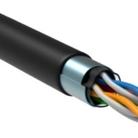 Кабель витая пара F/UTP кат.5E 4х2х24AWG solid CU LDPE Outdoor Generica черн. (м) ITK BC3-C5E04-339-305-G
