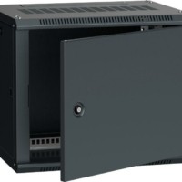 Шкаф 19 дюйм LINEA W 6U 600х450мм настен. метал. дверь RAL9005 ITK LWR5-06U64-MF