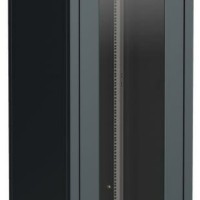 Шкаф сетевой LINEA E 42U 600х800мм стекл. передняя дверь задняя металлическая черн. ITK LE05-42U68-GM