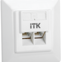 Розетка ПК 2-м СП RJ45 кат.6 UTP ITK CS2-1C06U-2-1