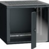 Шкаф 19 дюйм LINEA W 9U 600х600мм настен. стекл. дверь RAL9005 ITK LWR5-09U66-GF
