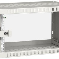 Шкаф LINEA WE 6U 550х350мм стекл. дверь сер. ITK LWE3-06U53-GF