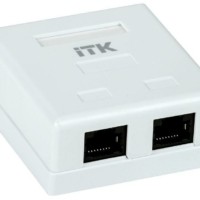 Розетка ПК 2-м ОП RJ45 кат.5E UTP ITK CS2-1C5EU-22