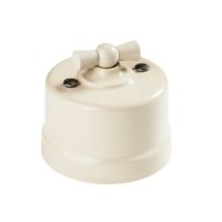 Выключатель 2кл. поворотный ОП Лизетта 10А IP20 ретро 4 полож. сл.кость Bironi B1-202-211