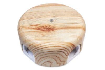 Коробка КМЭР d78мм ЛИЗЕТТА в копмл. 4 кабельных ввода ABS-пластик карельская сосна Bironi B1-521-13-K