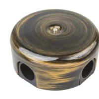 Коробка КМЭР d78мм ЛИЗЕТТА в компл. 4 кабельных ввода ABS-пластик бронза Bironi B1-521-25-K