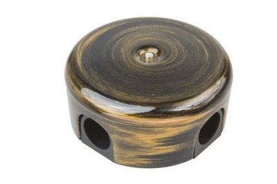 Коробка КМЭР d78мм ЛИЗЕТТА в компл. 4 кабельных ввода ABS-пластик бронза Bironi B1-521-25-K