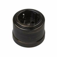 Розетка 1-м ОП Лизетта 16А IP20 ретро с/з ABS-пластик бронз. Bironi B1-101-25