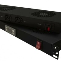 Модуль вентиляторный 19дюйм 1U Г=170мм 35.2Вт TRFA-MICR-2F-RAL9004 с термостатом и 2-я вентилят. черн. (RAL 9004) Hyperline 28432