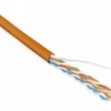 Кабель витая пара U/UTP кат.5e 4х2х24AWG solid LSZH нг(А)-HF UUTP4-C5E-S24-IN-LSZH-OR-305 оранж. (уп.305м) Hyperline 46858