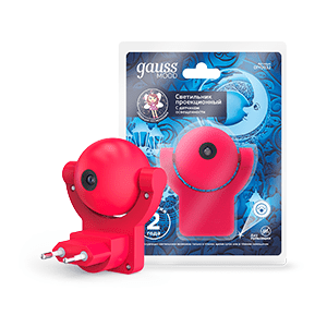 Ночник светодиодный Mood 0.5Вт 220-240В проекционный с датчиком освещенности розов. Gauss DIY0032