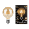 Лампа СДЛ филаментная Filament 6Вт G95 шар 2400К тепл. бел. E27 550Лм golden Gauss 105802006