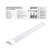 Светильник светодиодный WLF-2 ДПО 50Вт 4000К IP40 4500лм 1492х75х25мм матов. сталь Gauss 844426250