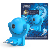 Ночник светодиодный Mood 0.5Вт 220-240В проекционный с датчиком освещенности син. Gauss DIY0033