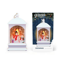 Фонарь новогодний светодиодный Holiday Снеговик 0.1Вт тепл. бел. элементы питания в компл. Gauss HL030