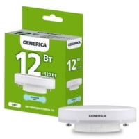 Лампа СДЛ T80 12Вт таблетка 6500К GX53 230В IEK Generica LL-T80-12-230-65-GX53-G