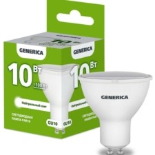 Лампа СДЛ PAR16 10Вт софит 4000К GU10 230В IEK Generica LL-PAR16-10-230-40-GU10-G
