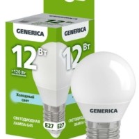 Лампа СДЛ G45 12Вт шар 6500К E27 230В IEK Generica LL-G45-12-230-65-E27-G