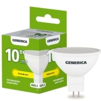 Лампа СДЛ MR16 10Вт софит 3000К GU5.3 230В IEK Generica LL-MR16-10-230-30-GU5-G