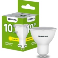 Лампа СДЛ PAR16 10Вт софит 3000К GU10 230В IEK Generica LL-PAR16-10-230-30-GU10-G