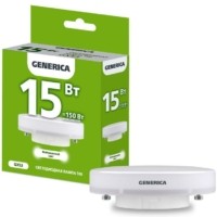 Лампа СДЛ T80 15Вт таблетка 4000К GX53 230В IEK Generica LL-T80-15-230-40-GX53-G