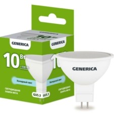 Лампа СДЛ MR16 10Вт софит 6500К GU5.3 230В IEK Generica LL-MR16-10-230-65-GU5-G