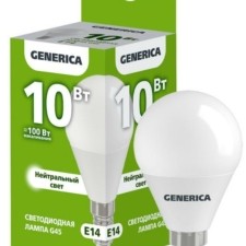 Лампа СДЛ G45 10Вт шар 4000К E14 230В IEK Generica LL-G45-10-230-40-E14-G