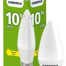 Лампа СДЛ C35 10Вт свеча 3000К E27 230В IEK Generica LL-C35-10-230-30-E27-G