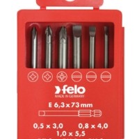 Набор бит SL/PZ/PH Industrial 73мм в кейсе 6 бит FELO 03092716